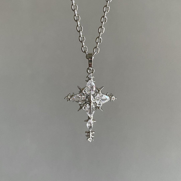 Wholesale Cross  Necklace Four Mans Star Necklace Chain
