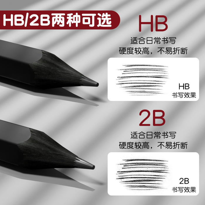 Wholesale 10pcs/ box Black wood pencil primary school students special black pencil hexagonal pencil