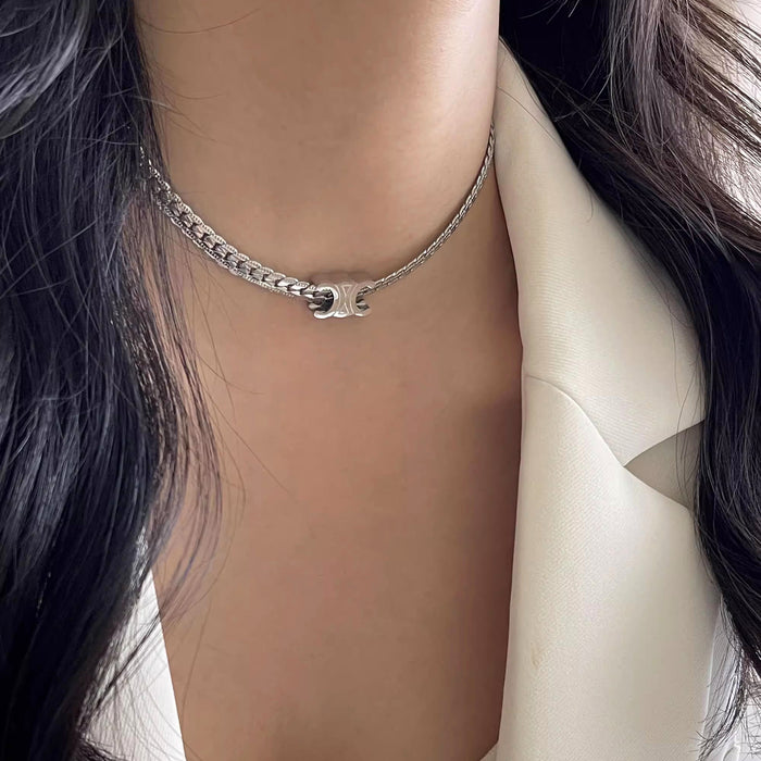 Wholesale Necklace temperament with zirconia gold European and American style collarbone chain bracelet necklace for female niche