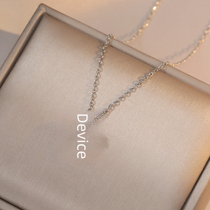 Wholesale New necklace with collarbone chain, a multi wearing heart-shaped diamond studded collarbone chain