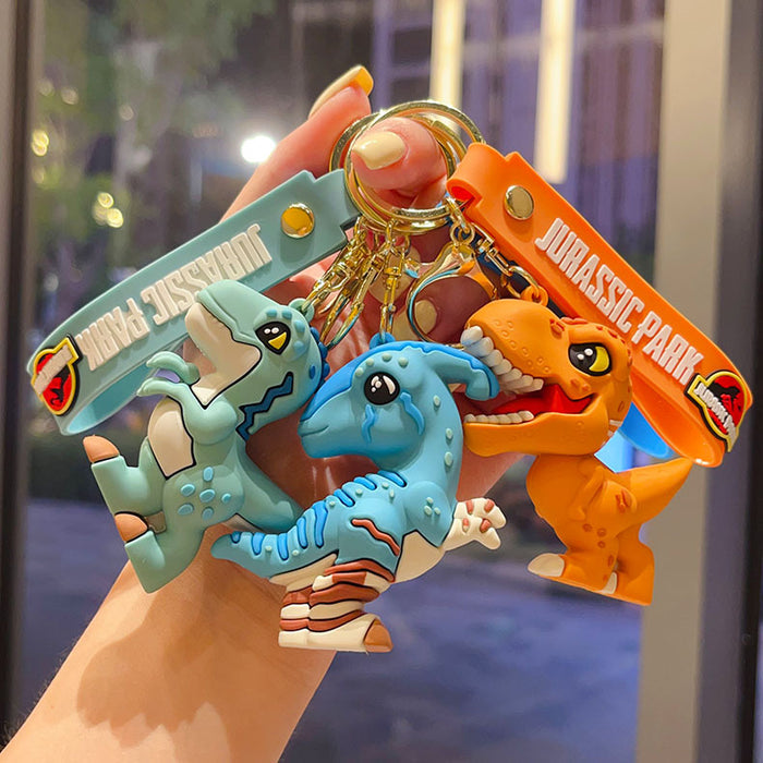 Wholesale Cartoon dinosaur keychain dinosaur cartoon doll car keychain small gift for men and women