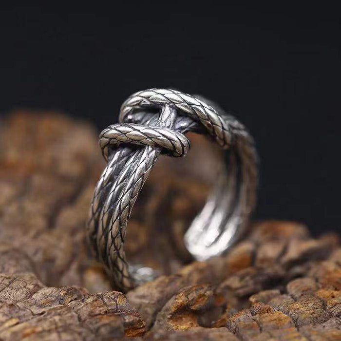 Wholesale Trendy Plain Silver Open End Ring Geometric Ring