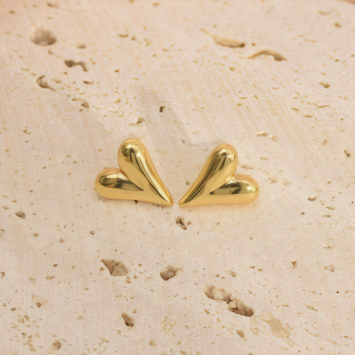 Wholesale Gold Heart Series Earrings Jewelry