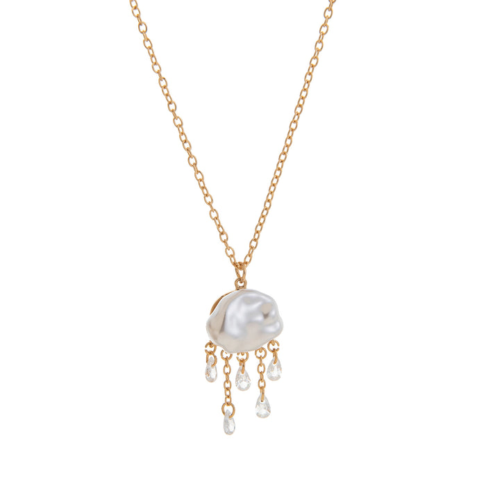 Wholesale Marine Series Pendant Cute Crab Jellyfish Goldfish Pendant Necklace Plated with 18K Gold