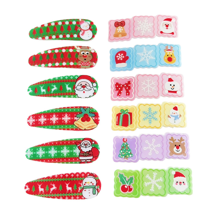 Wholesale Christmas Cartoon Pattern Hair Clips Set Sweet