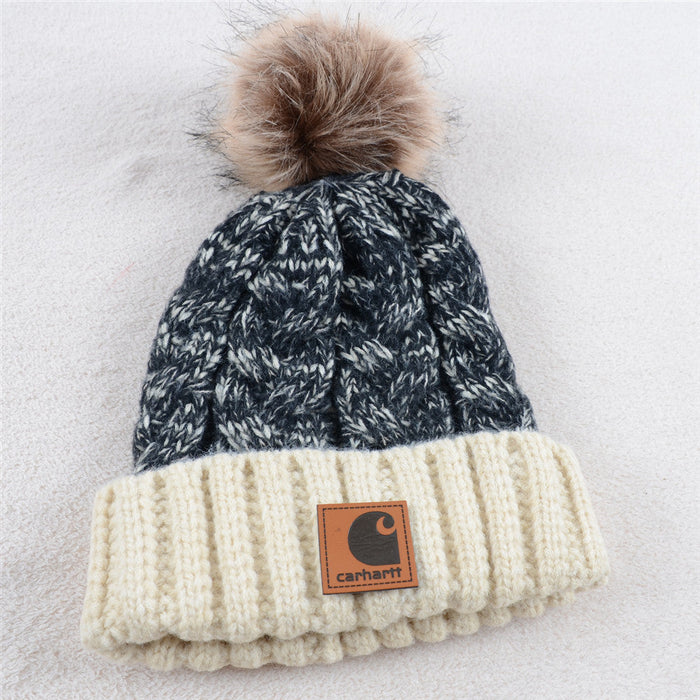 Wholesale Hat Acrylic Thermal Mixed Color Thread Twist Thermal Knitted Hat (F) JDC-FH-KuT014