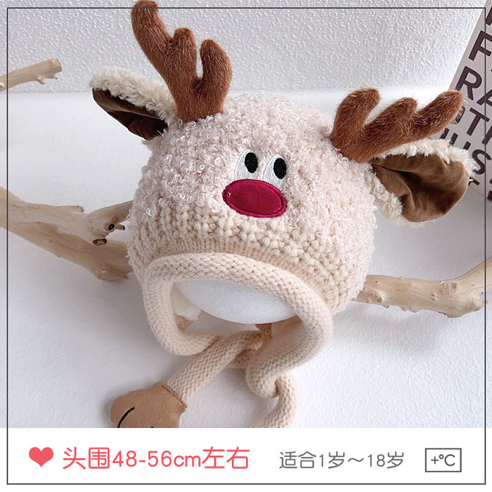 Wholesale Children' s hats and ves are integrated with cute children' s ear protection parent-child hats thickened