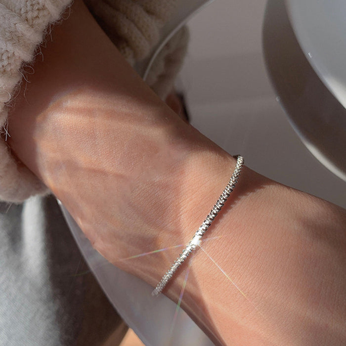 Wholesale Pure silver bracelet, bead, niche temperament, versatile accessory