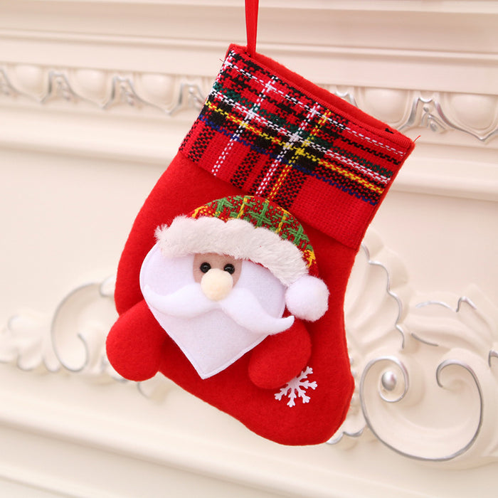 Wholesale Christmas Stockings Christmas Gift Bag Christmas Small Stockings Pendant Christmas Tree Hanging Ornament Bag