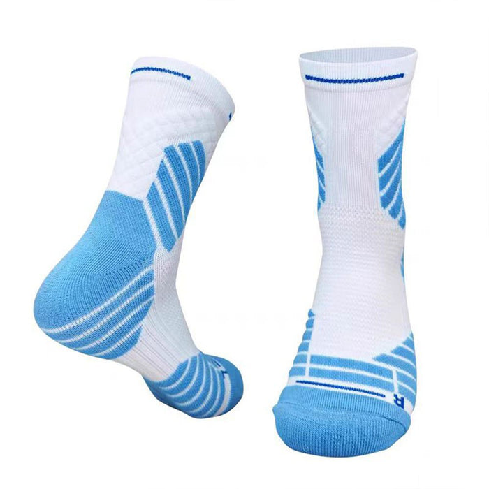 Wholesale Summer professional basketball socks training anti slip running mid tube socks breathable sports sweat absorbing long socks