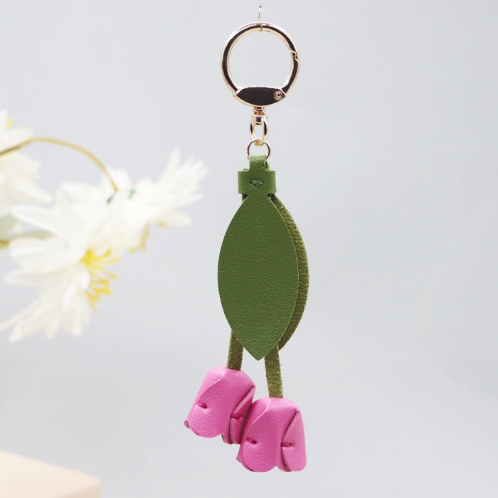Wholesale tulip keychain cute personality car key bag pendant