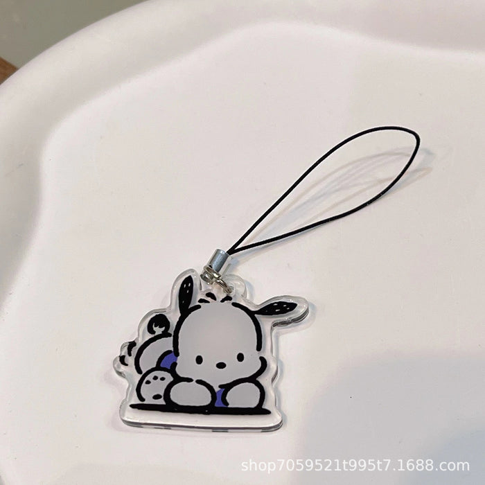 Wholesale acrylic double-sided double-layer key chain cute small ornaments