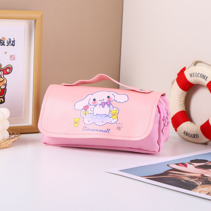 Wholesale Cartoon Stress-Relief Large Capacity Double-Layer Pencil Case