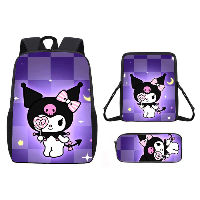 Wholesale Backpack Satchel Pencil Case Three-piece Student Schoolbag