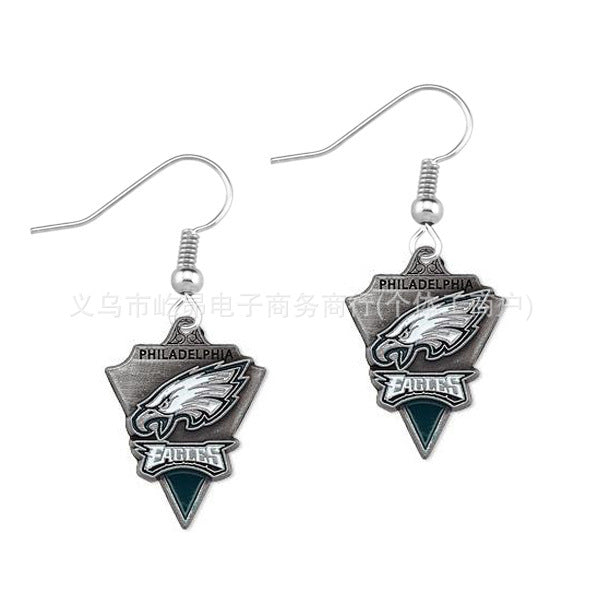 Wholesale Rugby team logo earrings