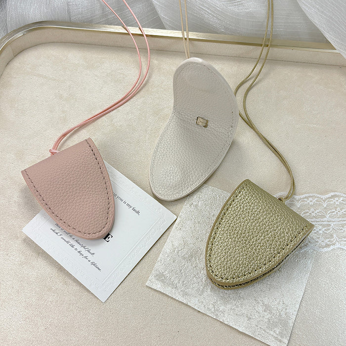 Wholesale Color PU Leather Magnetic Neck Glasses Bag Necklace Sunglasses Glasses Holder