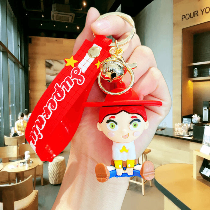 Wholesale Silicone Cartoon Doll Keychain JDC-KC-MingT233