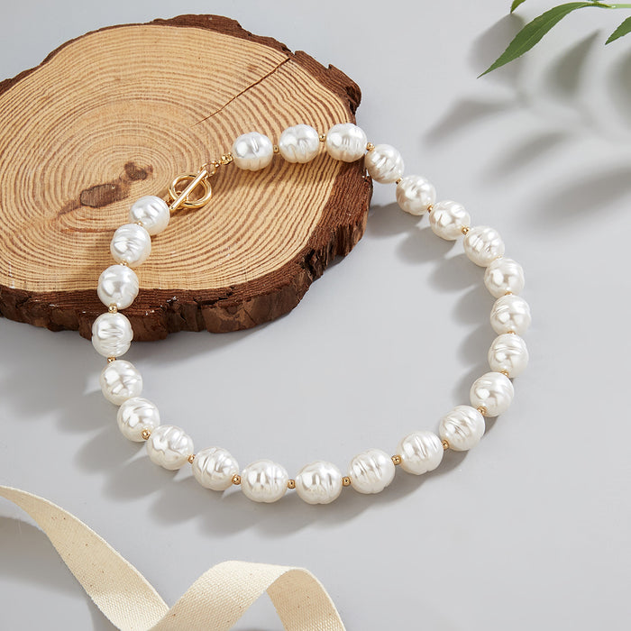 Wholesale Baroque Pearl Necklace Fashion Simple Collarbone