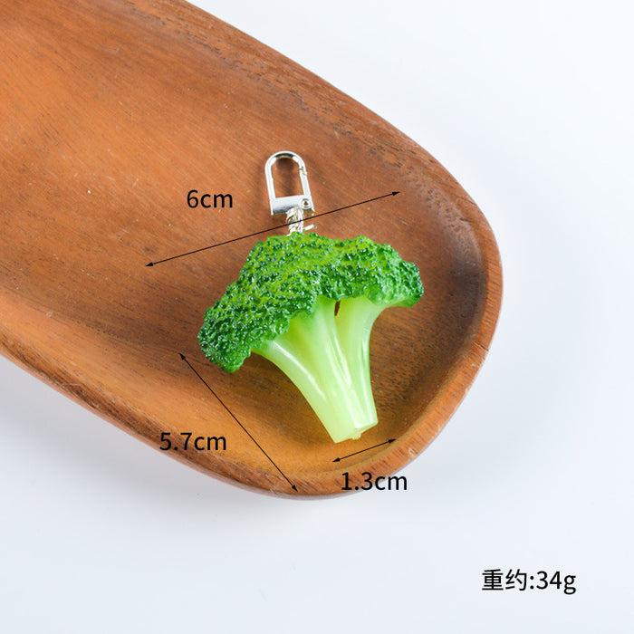 Wholesale PVC Simulated Food Pendants Shrimp Braised Pork Vegetable Charms DIY Keychain Parts Decorative Bag Charm Gift MOQ≥2