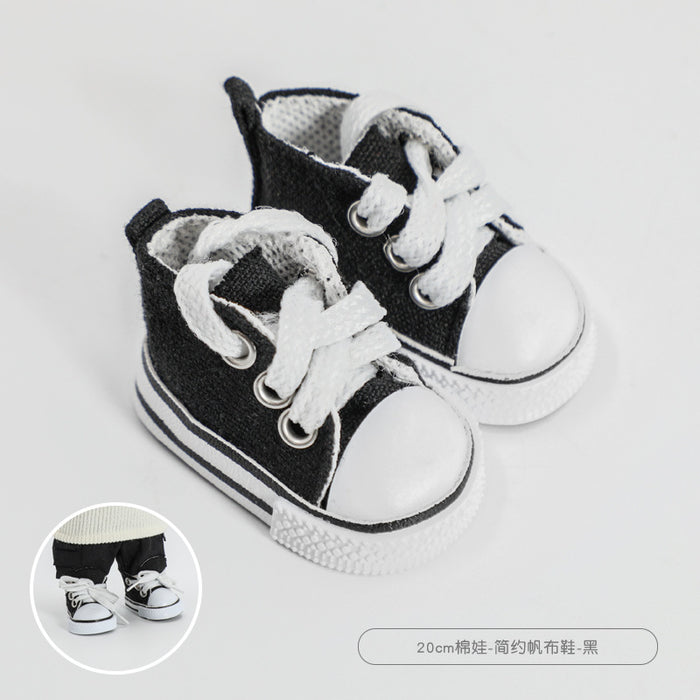 Wholesale 20cm Cotton Doll Shoes Simple Sports Canvas Shoes Doll Doll Shoes  Accessories Cotton Doll Shoes