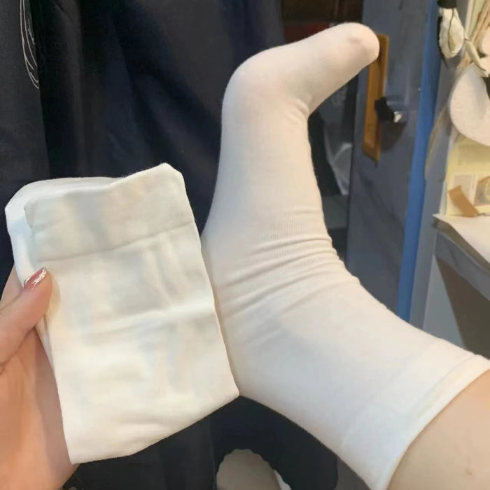 Wholesale Four season socks, mid tube socks, mid tube socks, vertical striped double needle socks, stacked socks