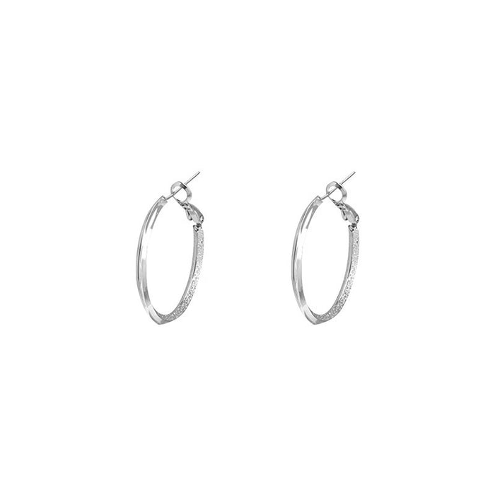Wholesale Plain ring earrings are niche, light luxury, fashionable, with a high-end temperament and versatile circle earrings