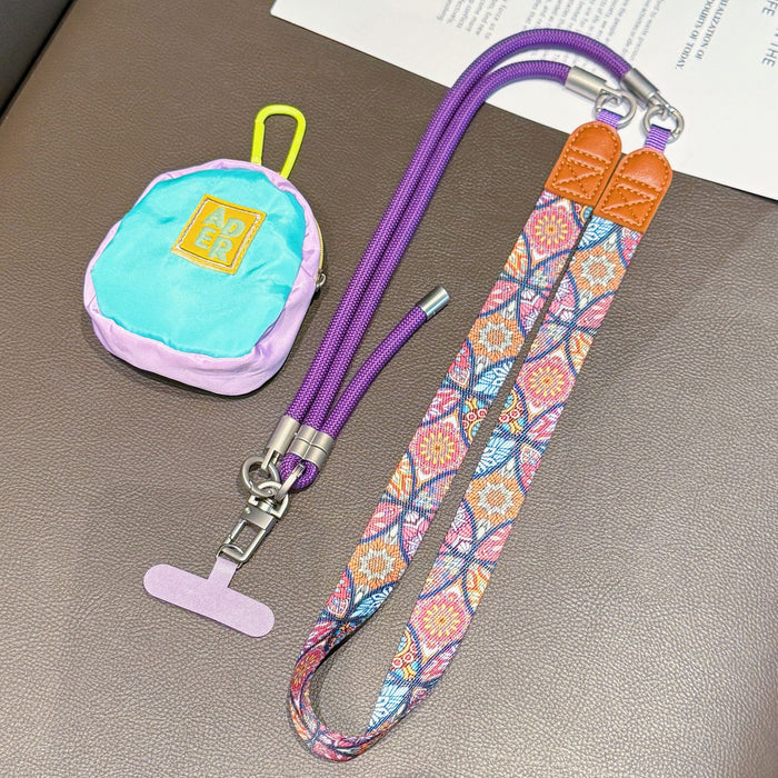 Wholesale Retro Silicone Phone Lanyard Adjustable Crossbody Wrist Strap