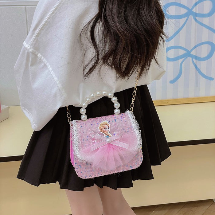 Wholesale  Kidsren's Bag Little Girl Pearl Chain Bag Handbag Shoulder Crossbody Coin Purse