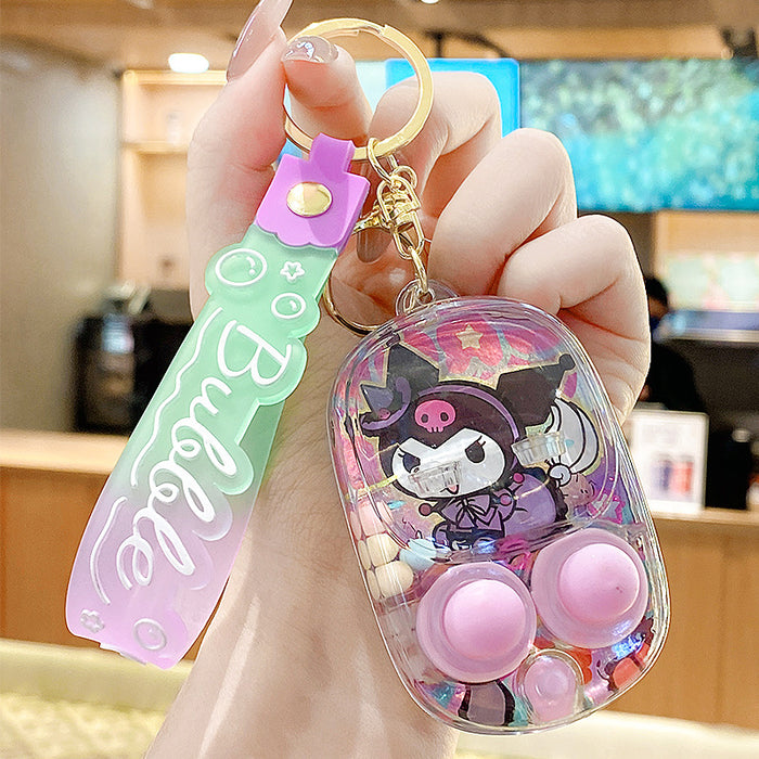 Wholesale Acrylic Double Button Water Dispenser Keychain - Bag Charm Gift