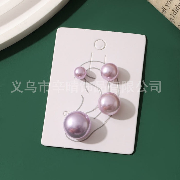 Wholesale  Elegant Pearl Magnetic Ear Clip Women's  Red Ear-less Holes Magnet Earrings Punch-free Ear Jewelry