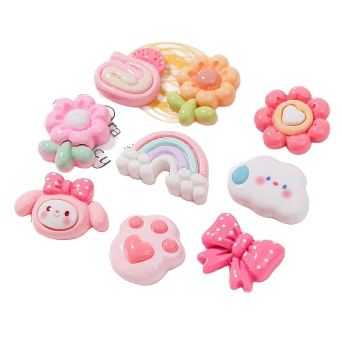 Wholesale Cartoon Clouds Rainbow Flower Bow Optional Shoe Buckle Accessories Removable Shoe Flower Decorative Buckle