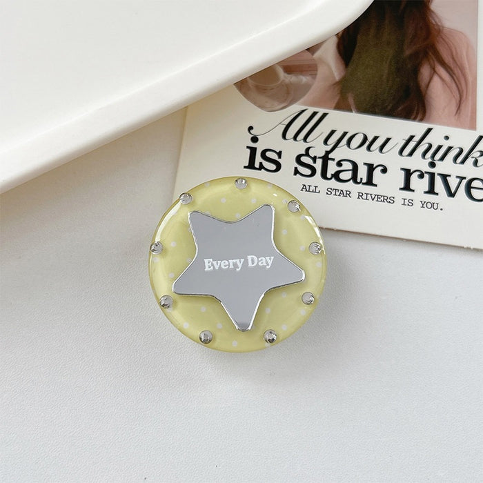 Wholesale Acrylic Rhinestone Star Mirror Phone Grip Stand