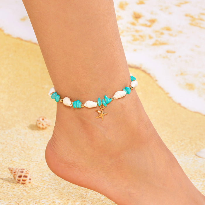 Wholesale Shell Bohemian Necklace and Bracelet Set Star and Sea Motif Jewelry