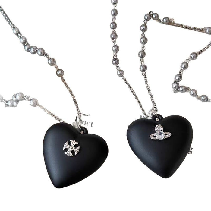 Wholesale Love Pearl Necklace Long Fashionable Versatile Sweater Chain Light Luxury Premium Sweater Chain Neck Chain