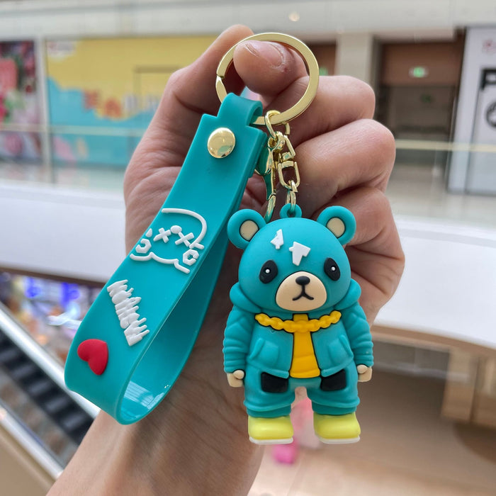 Wholesale Cute dressing keychain, exquisite and creative small gift, backpack pendant, cartoon doll, car keychain