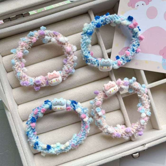 Wholesale Eye mask mini kitten colorful hair ring  hair accessories