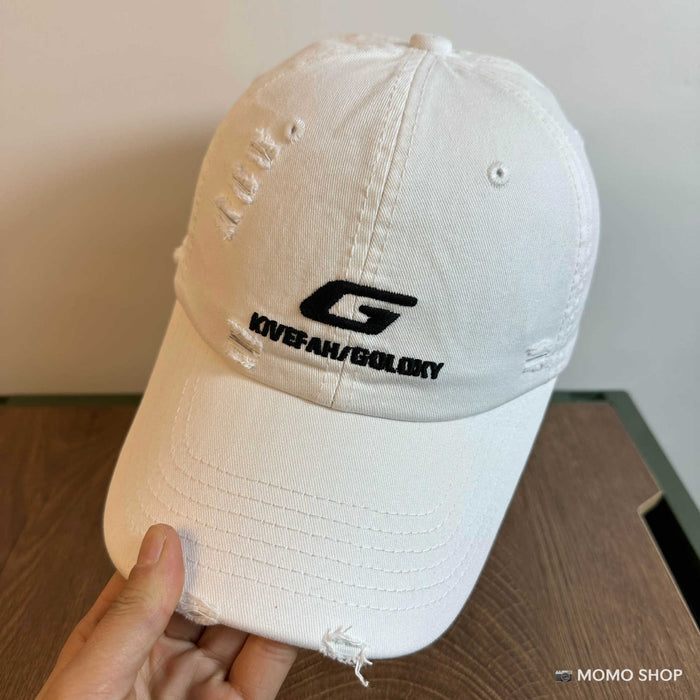 Wholesale Old street hole hip-hop baseball cap embroidered duckbill cap