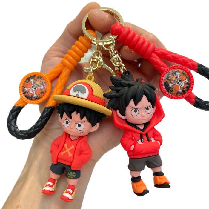 Wholesale Cross border cartoon anime keychain 3D doll car keychain backpack pendant small gift wholesale