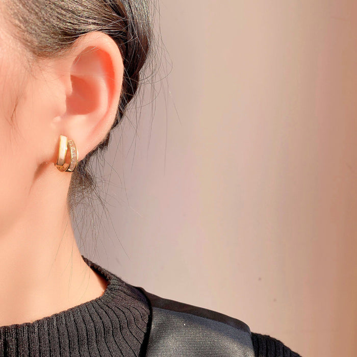 Wholesale Ear Clip No Ear Holes French Mother of Babel Ear Stud Earrings for Women