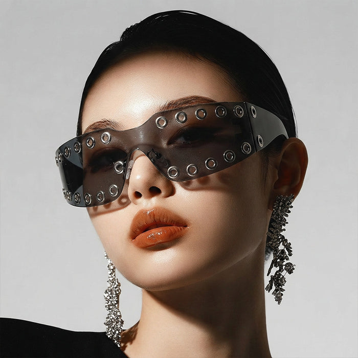Wholesale Punk Studded Sunglasses UV400 Sun Protection Fashion Accessory Gift Boutique