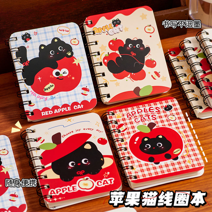 Wholesale Cartoon Cat Pattern A7 Pocket Notebook Trendy Cute Coil Notepad