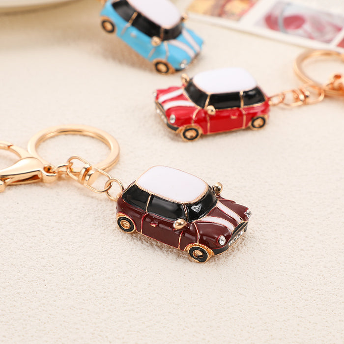 Wholesale Creative Car Keychain Burgundy Zinc Alloy Fashion Accessory MOQ≥2