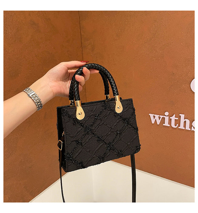 Wholesale Stylish textured handbag,  small square shoulder bag