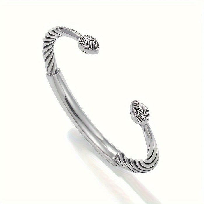 Wholesale Alloy Bracelet Men's Personalized Open Bracelet Retro Twisted Wire Bracelet Men's Bracelet