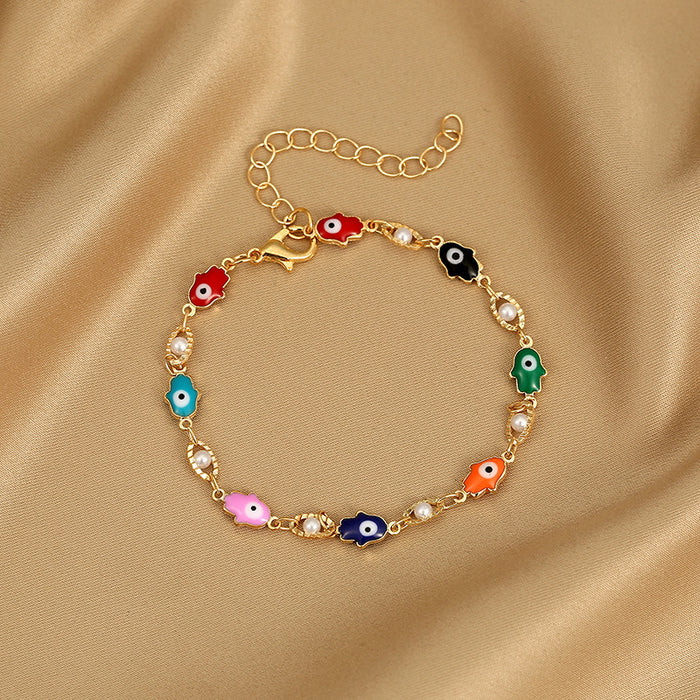 Wholesale Bracelet Colored Love Hand Jewelry Fashion Clover Bracelet