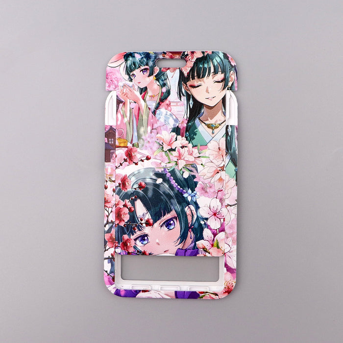 Wholesale Work ID card holder mobile phone lanyard student meal card holder sliding hard case access card holder