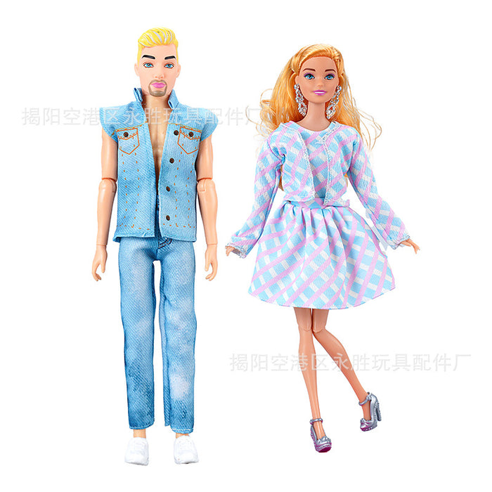 Wholesale Doll clothing design movie with model couple doll clothes
