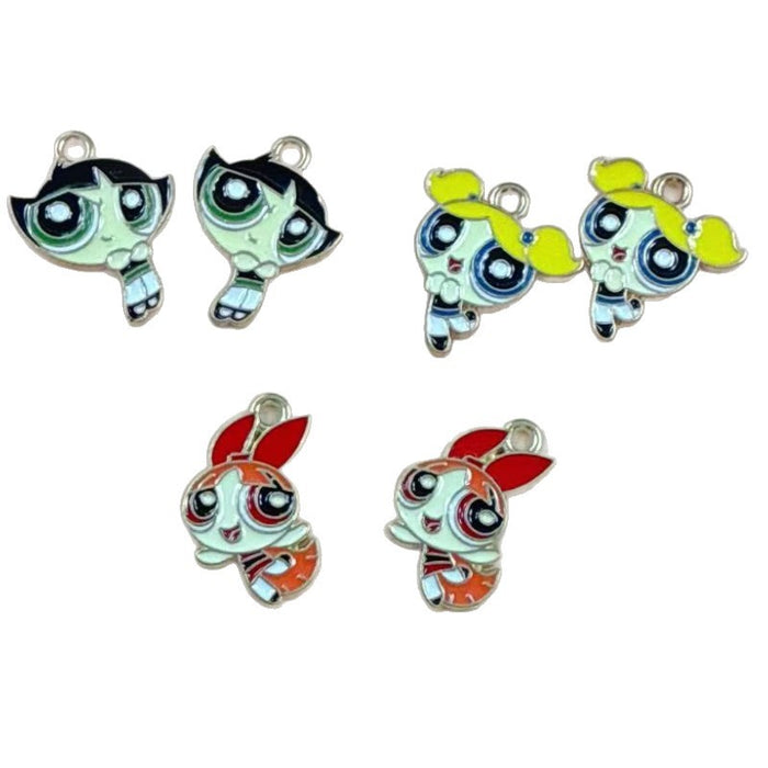 Wholesale 10pcs Alloy Oil Drip DIY Jewelry Accessories Cartoon Cute Anime Bracelets and Necklace Pendants