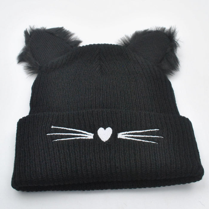 Wholesale Autumn and Winter New Cat Ears Knitted Wool Hat JDC-FH-PeiN021