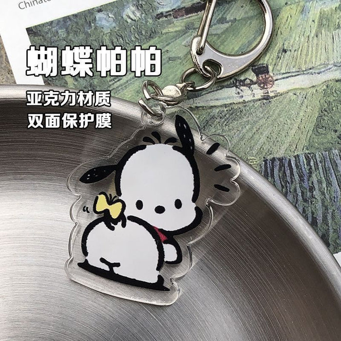 Wholesale acrylic double-sided double-layer key chain cute small ornaments
